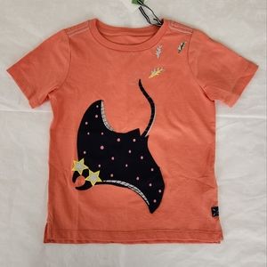 💕✨️NWT Joules boys short sleeve tee shirt Sting Ray Orange size 6